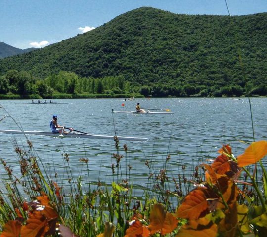 Rowing on Piediluco Lake