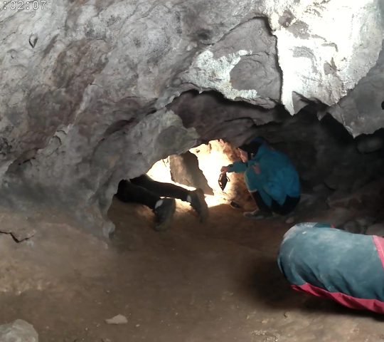 Caving in the caves of the waterfall